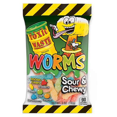 Toxic Waste Worms Sour And Chewy Candy 142g 229