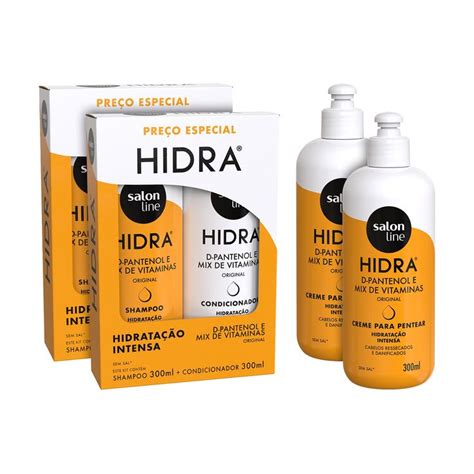 Kit Shampoos Condicionadores E Cremes De Pentear Ml Hidra