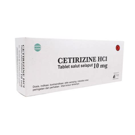 Cetirizine 10 Mg 10 Tablet Kimia Farma Manfaat Kandungan Dosis Dan Efek Samping