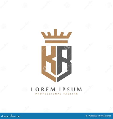 Premium KR Monogram Of Two Letters K R Elegant Gold Shield Initials