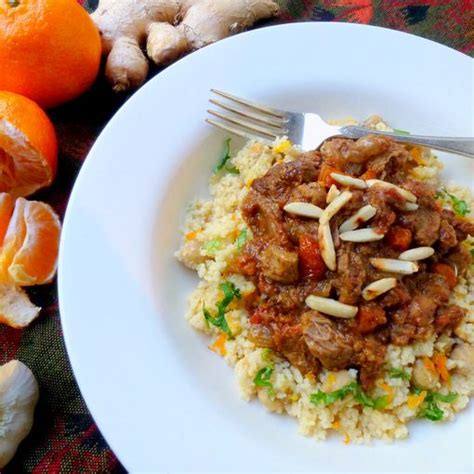 Slow Cooked Moroccan Spiced Beef And Apricot Stew With Naartjie