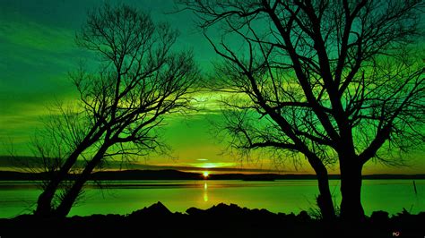 Green Sunset Wallpapers - Wallpaper Cave