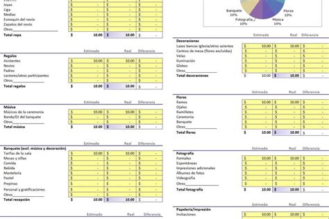 Plantilla Excel Presupuesto De Boda Descarga Gratis