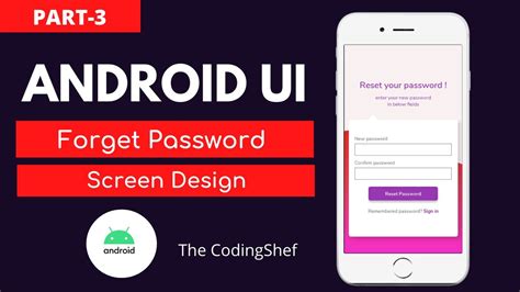 Forget Password Android Ui Screen Android Ui Design Part Youtube