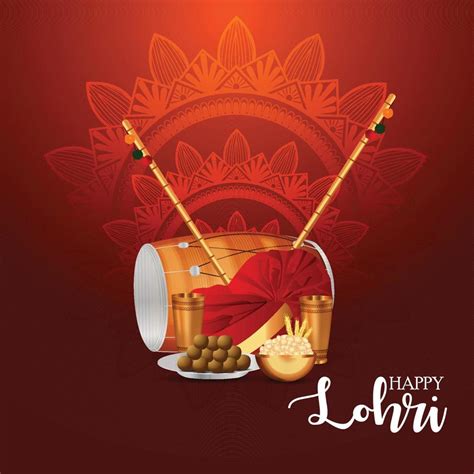 Happy lohri celebration card 21053307 Vector Art at Vecteezy