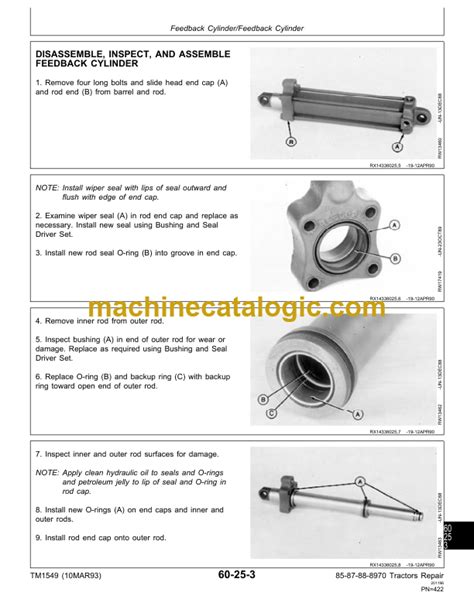 John Deere 8570 8770 8870 And 8970 Tractors Repair Technical Manual Tm1549 Machine Catalogic