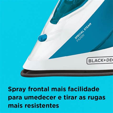 Ferro De Passar A Vapor Black Decker Azulbranco 110v Fx2100 Em