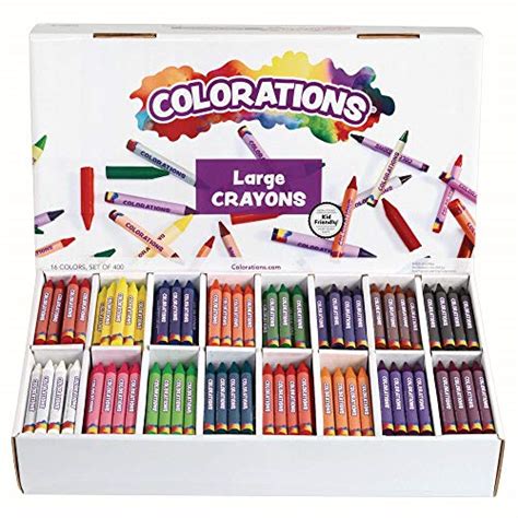 Colorations Large Crayons 16 Colors Value Pack Set Of 400 Brickseek