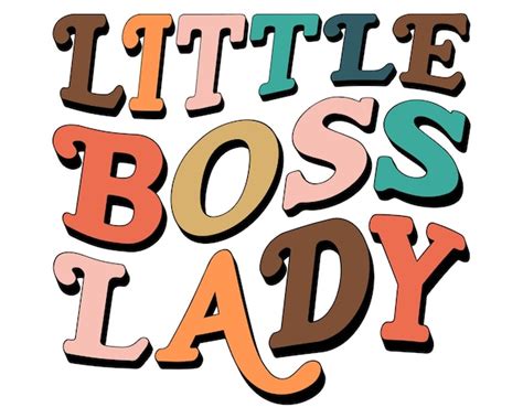 Premium Vector Little Boss Lady Quote Lettering With White Background