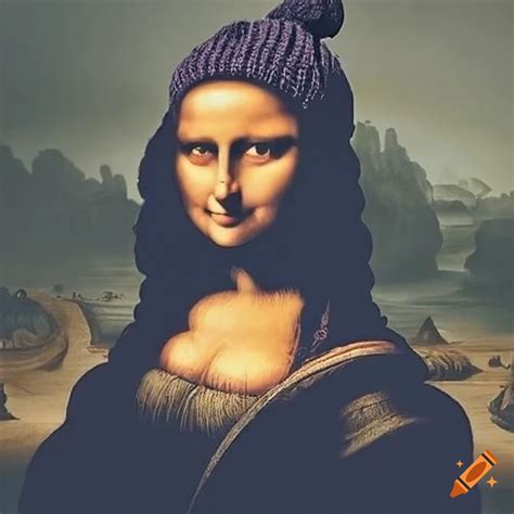 Mona Lisa Wearing A Bobble Hat On Craiyon