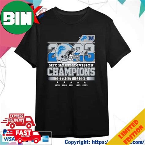 Nfc North Division Champions Detroit Lions T Shirt Binteez