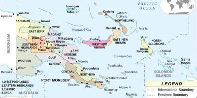 Papua New Guinea Political Map Map Of Papua New Guinea Provinces