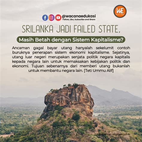 Sri Lanka Jadi Failed State Masih Betah Dengan Sistem Kapitalisme