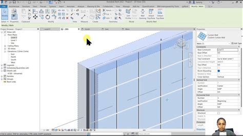 Ep Revit Beginner Program Create Curtain Wall Bansri Pandey