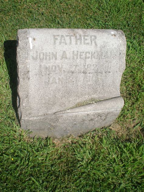 John Adam Heckman Find A Grave Memorial