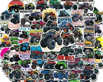 Waterproof Hot Wheels Monster Truck Stickers Etsy