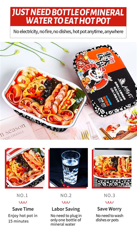 Tasty Chongqing Spicy Haidilao Lazy Hotpot Instant Self Heating Hot Pot With Chicken Sausage