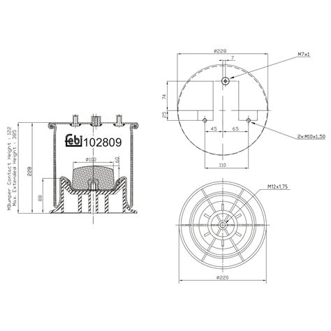 febi | 102809 | Air Spring with plastic piston | bilstein group ...