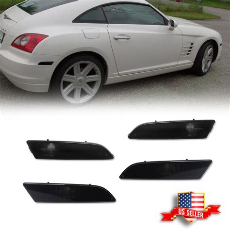 4x Smoke Front And Rear Bumper Side Marker Lights For 2004 2008 Chrysler Crossfire Ebay