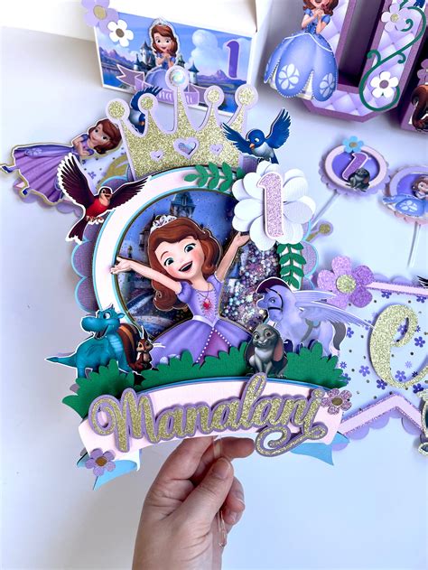 Sofia the First Cake Topper | SeniaasPaperStudio