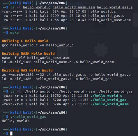 Linux X86 Assembly How To Build A Hello World Program In Gas