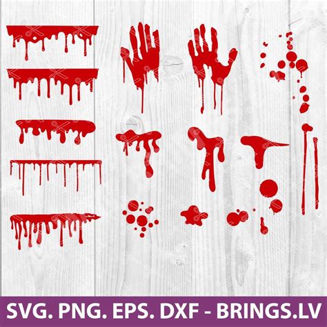 Blood Splatter Svg Blood Svg Drip Svg Halloween Svg