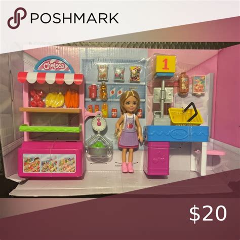 Barbie Chelsea Doll Snack Stand Super Market Grocery Store Play Set