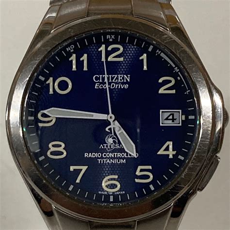 1円 2点セット CITIZEN Eco Drive ATTESA RADIO CONTROLLED TITANIUM H410