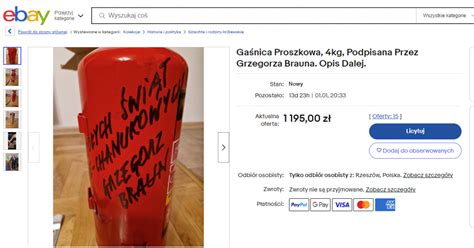 Gaśnica podpisana przez Posła Brauna Link w komentarzu