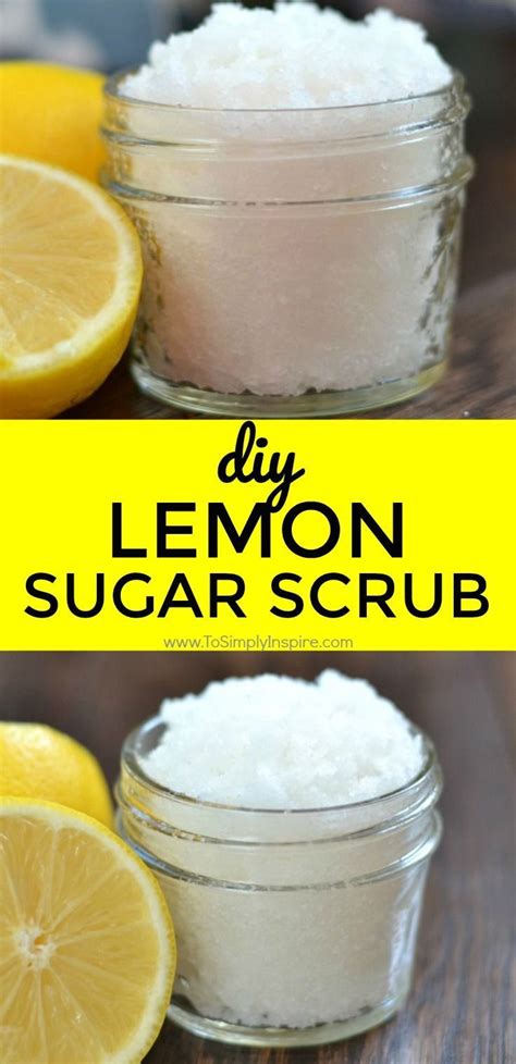 Diy Lemon Sugar Scrub Sugar Scrub Diy Sugar Scrub Recipe Lemon Body