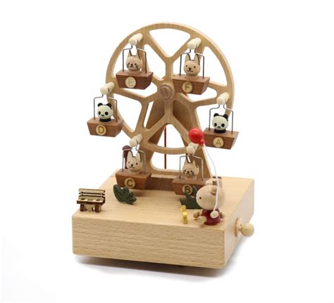 Personalised Animal Ferris Wheel Wooden Music Box Customized Etsy