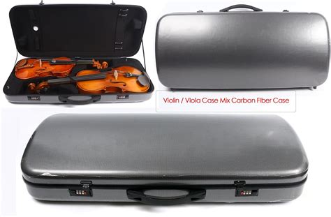 Amazon Yinfente Double Violin Case Viola Case Mixed Carbon Fiber