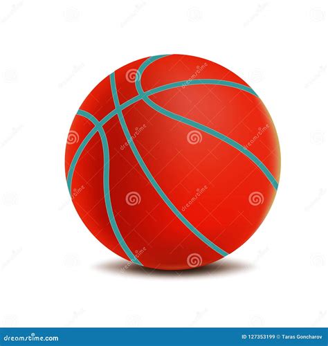 Basquetebol Do Vetor Isolado Em Um Fundo Branco Ilustra O Do Vetor