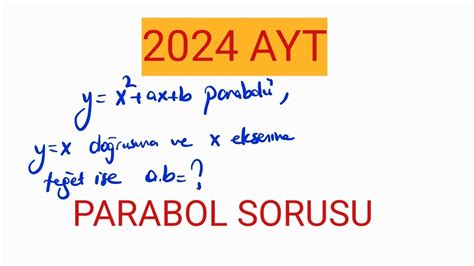 2024 AYT PARABOL SORUSU YouTube