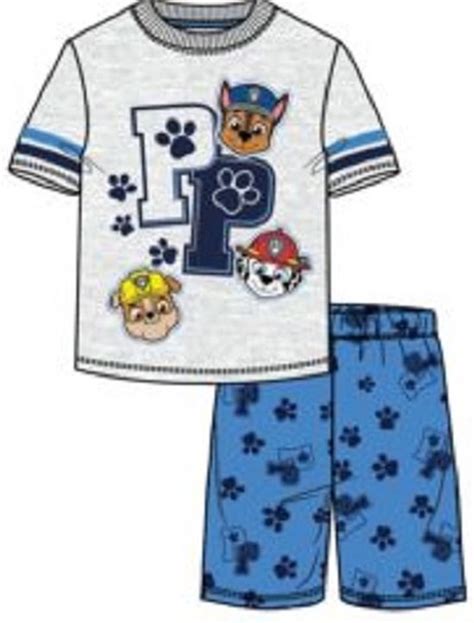 Paw Patrol Shortama Grijs Met Blauw PAW Pyjama Maat 98 104