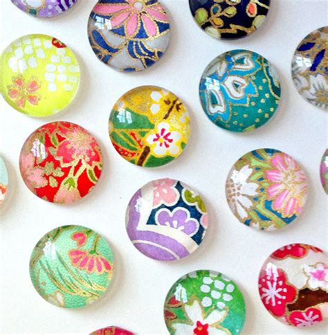MOST POPULAR Mixed Bag set of 4 or 8 Glass Magnets or Push