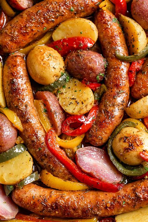 Baked Sausage And Potato Sheet Pan Dinner Recipe Sheet Pan Recipe — Eatwell101