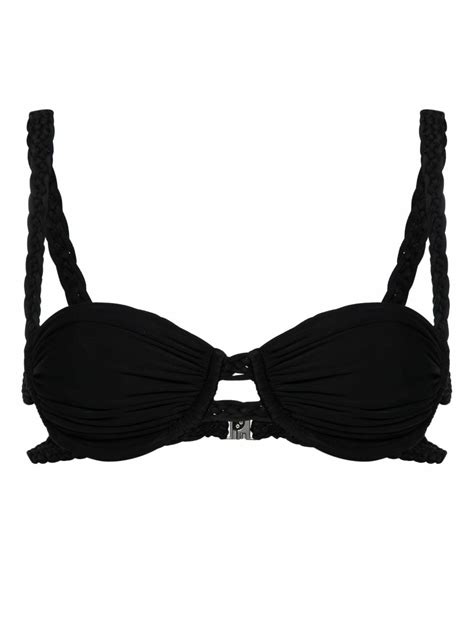 Isa Boulder Black Braid Detail Bikini Top Isa Boulder