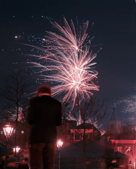 Fireworks over and Olympic Stadium in Beijing · Free Stock Photo