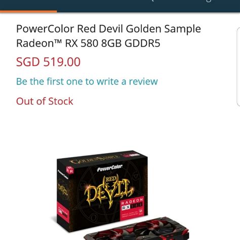AMD RX580 8GB powercolor red dragon golden sample, Computers & Tech ...