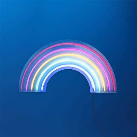 Neon Rainbow LED wall light, USB | Lights.co.uk