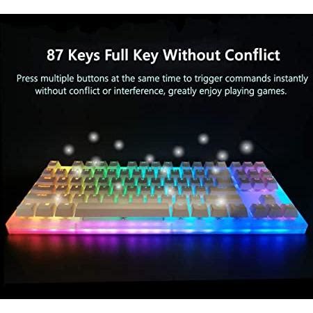 XVX Womier K87 Teclado mecánico para juegos Gateron Switch TKL Teclado