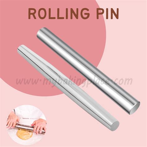 Stainless Steel Rolling Pin Baking Tools Pizza Plain Curve Dough Roller