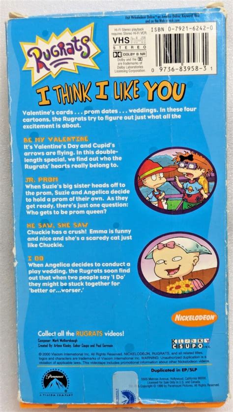 Rugrats I Think I Like You Vhs Nickelodeon Klasky Csupo Vhs