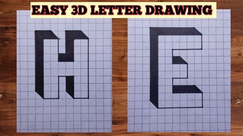 3d Drawing How To Draw 3d Letters Draw Letters Easy Trik Art