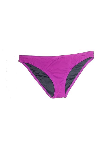 Victoria S Secret Solid Pink Purple Swimsuit Bottoms Size S Off