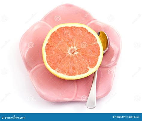 Pink Grapefruit Stock Image Image Of Fresh Citrus Spoon 18825449