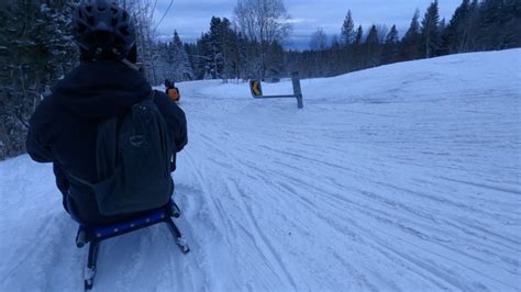 A toboggan run in Korketrekkeren in Oslo Desirée travels