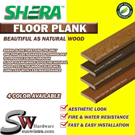 Sw Shera Floor Plank Papan Lantai Straight Grain Cassia Cm X