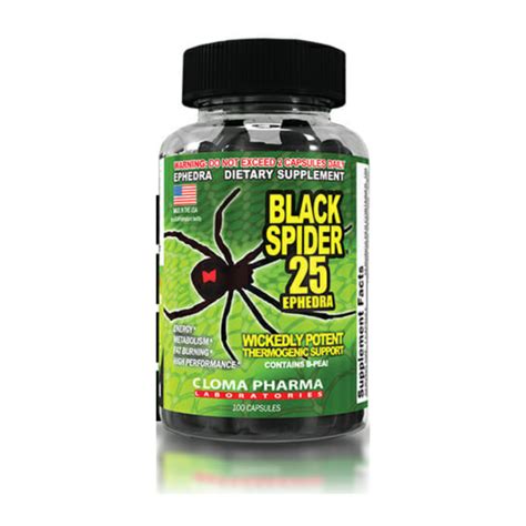 Black Spider 25 mg 100 Caps - Cloma Pharma - Mr. Suplementos